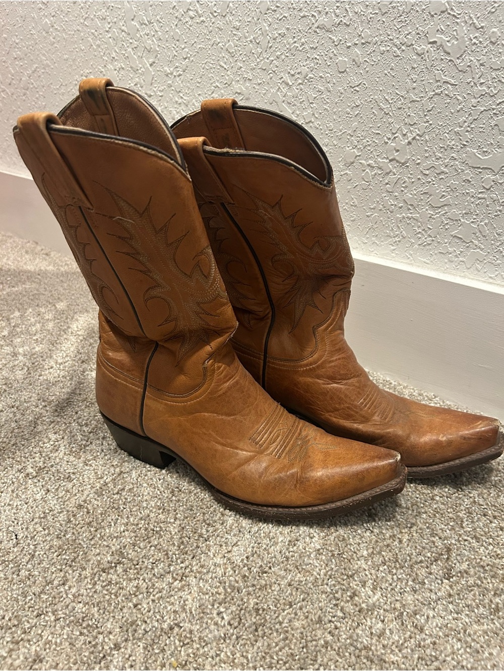 Stetson Brown Leather Western Cowboy Boots